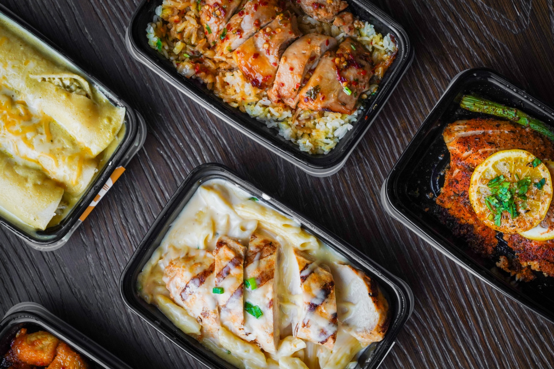 Stacked meal prep containers ready to go